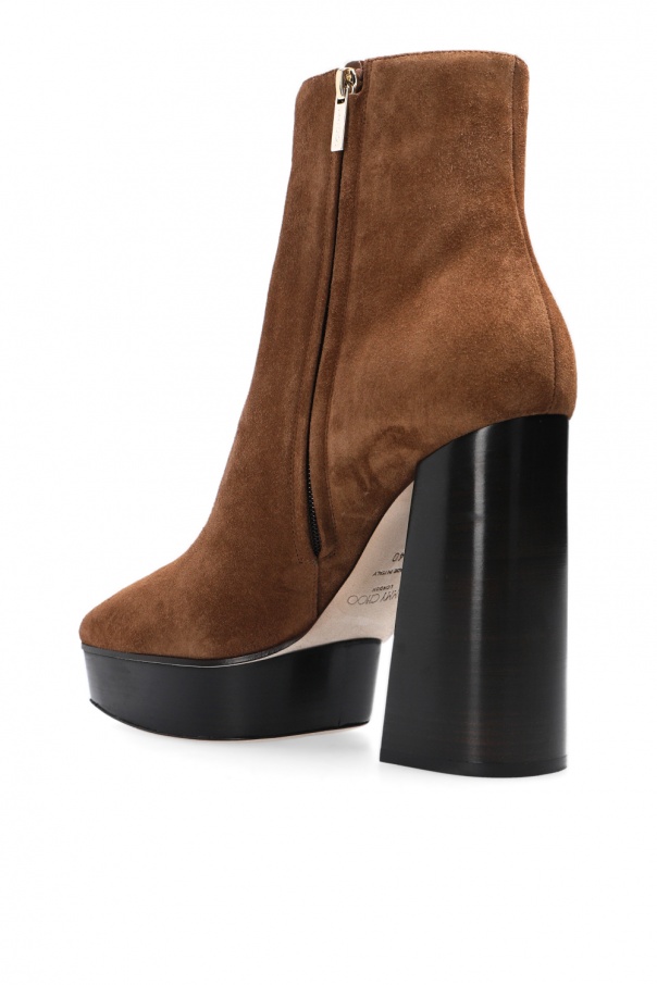 jimmy choo 125mm bryn leather platform booties